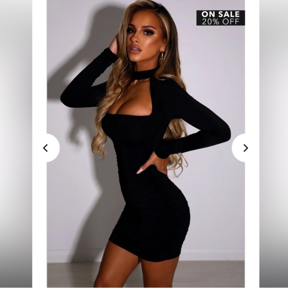 Babyboo Andrea Black Bodycon Mini Dress Size Small